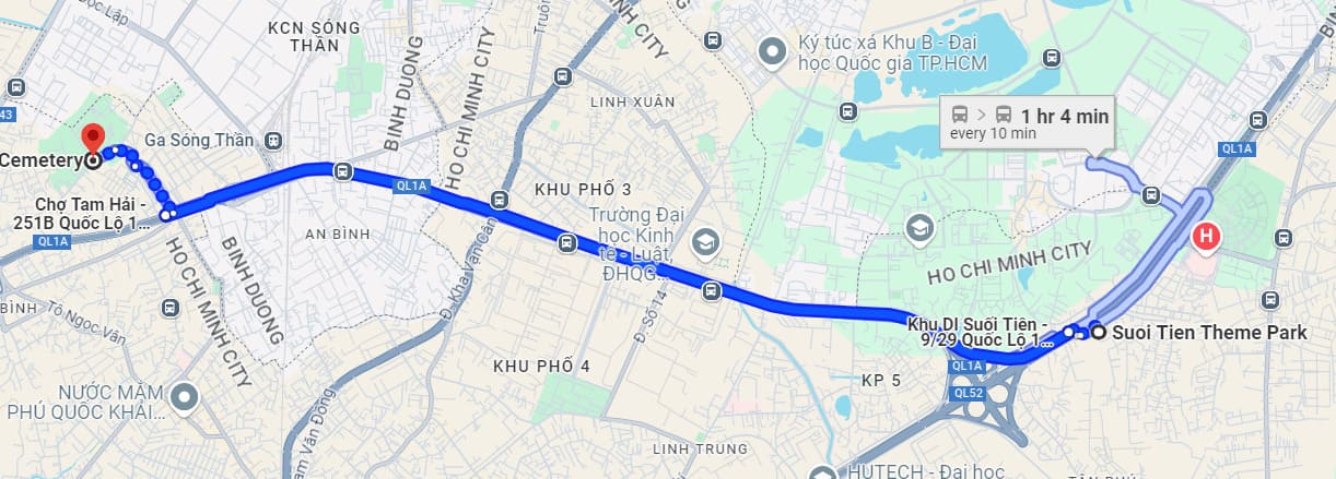 Từ Suối Tiên đến nghĩa trang Gò Dưa