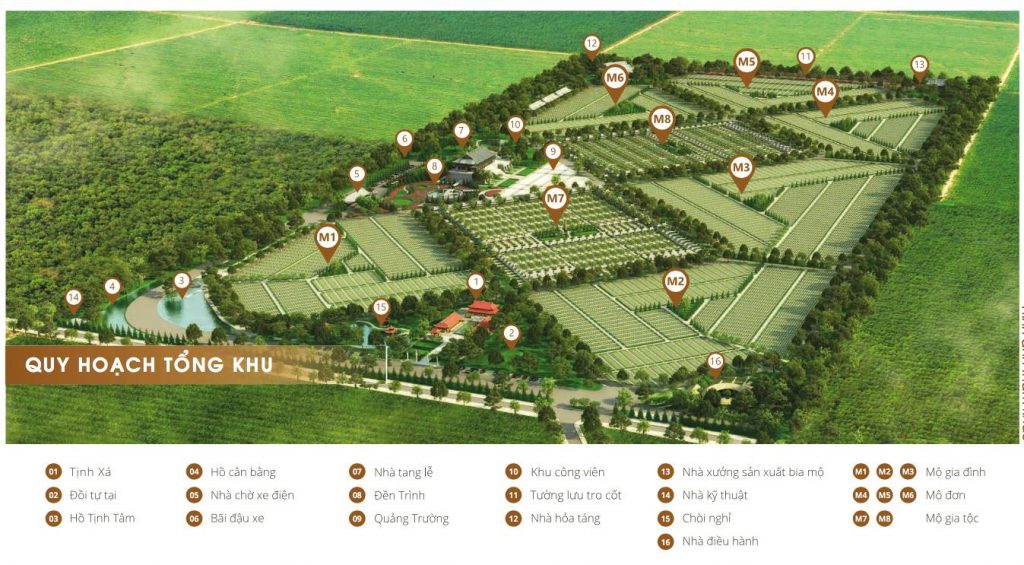 Vị trí mộ đôi Sala Garden