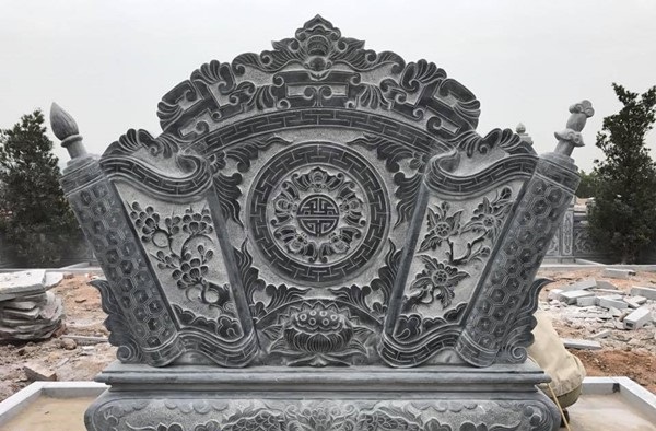 Bức bình phong đá hoa sen