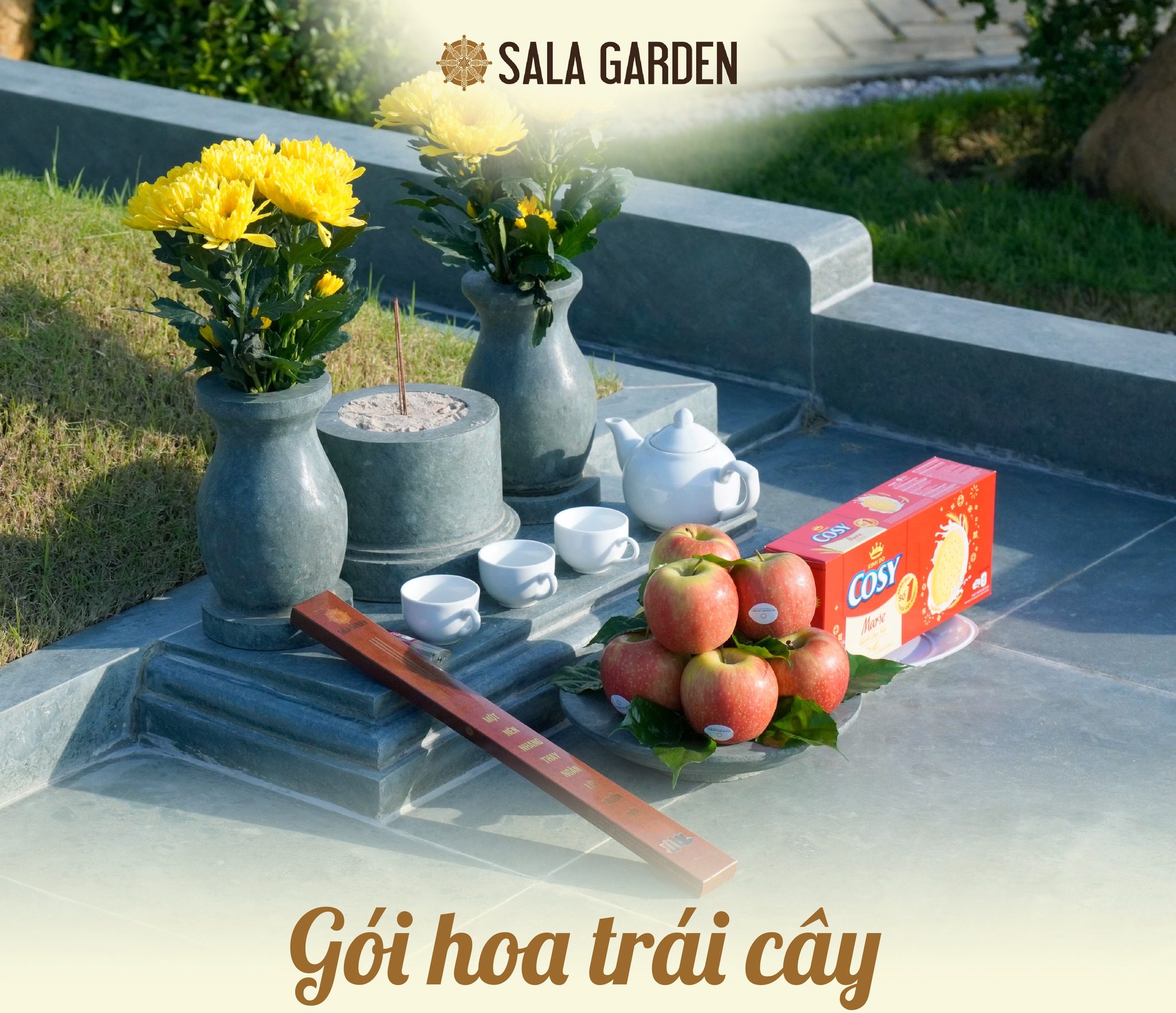 Gói hoa trái cây tươi