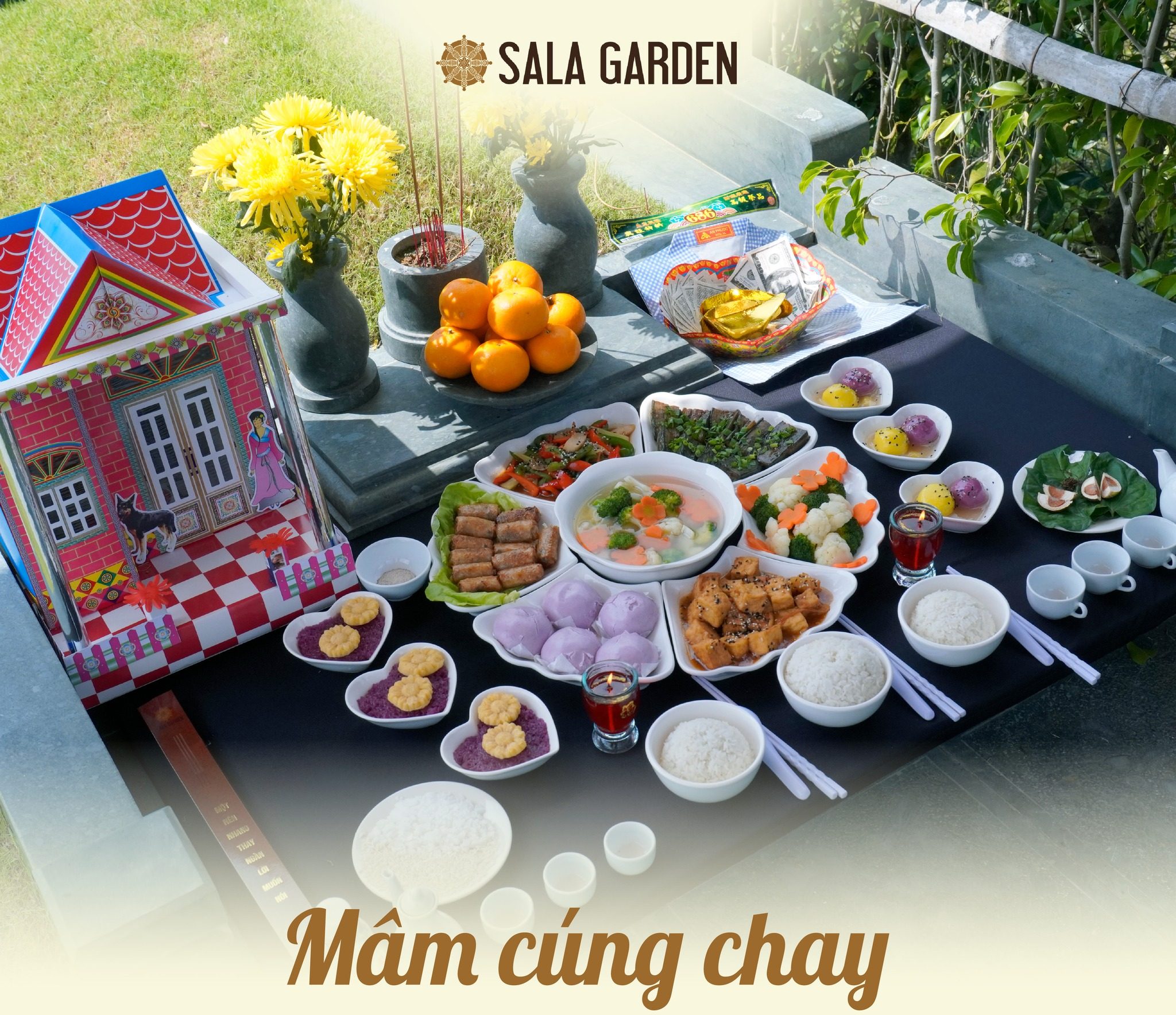 Mâm cúng chay Sala Garden 
