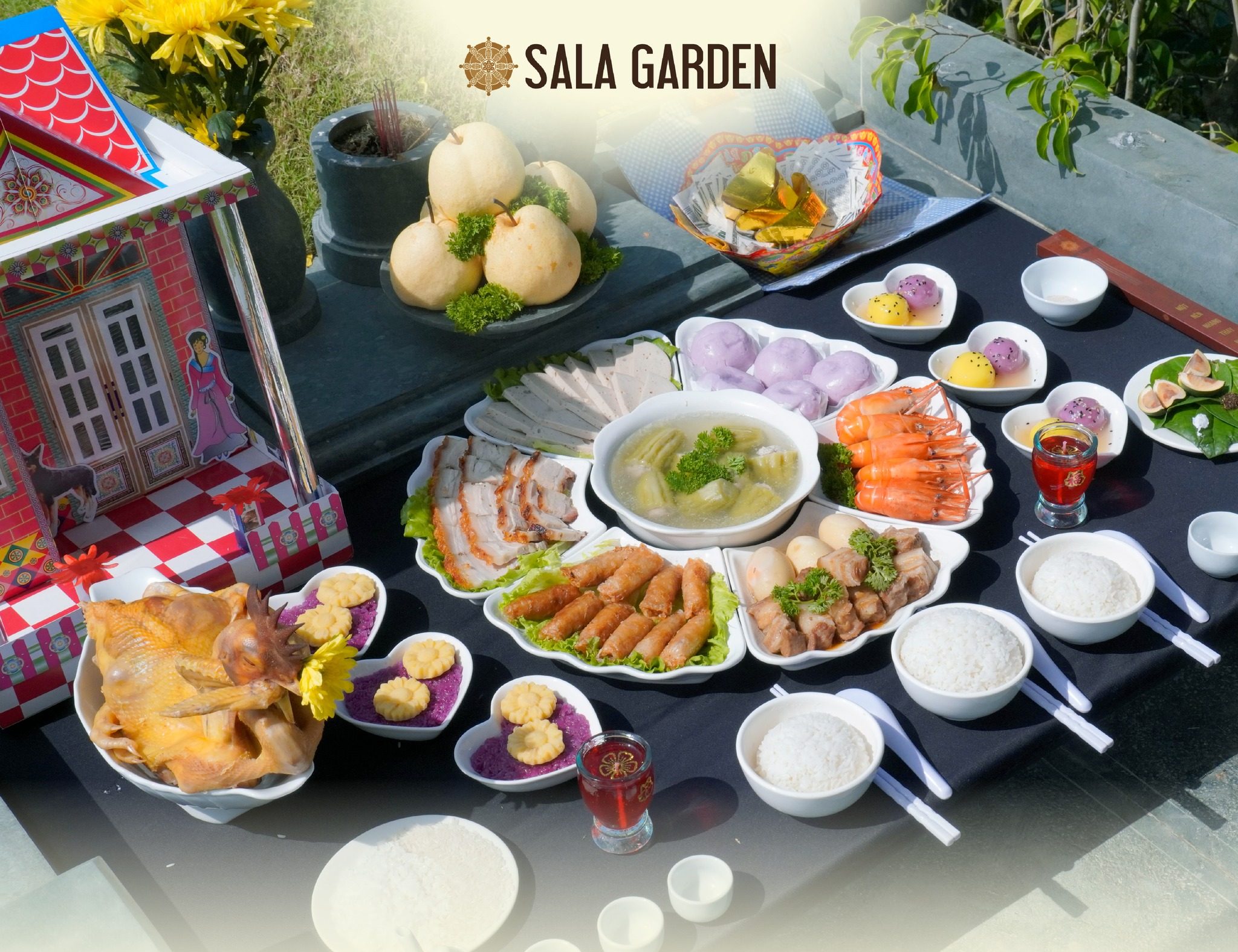 Mâm cúng Sala Garden tình cảm nơi xa