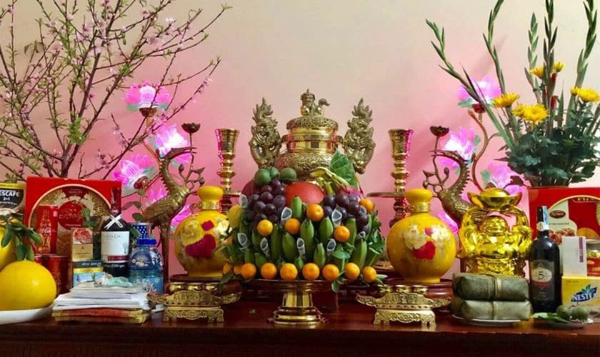Bàn thờ đón Tết miền Bắc
