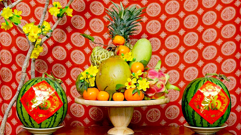 Bàn thờ đón tết miền Nam